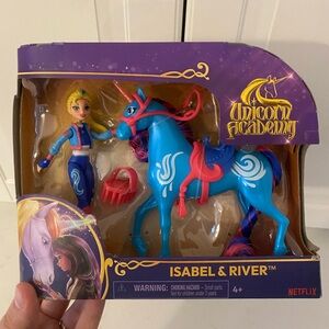 Christmas or Birthday gift Unicorn academy Isabel & River Toy Set Blue and Red